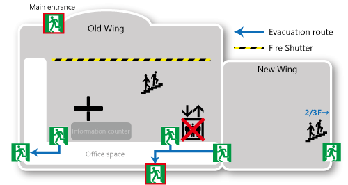 escape route 1F