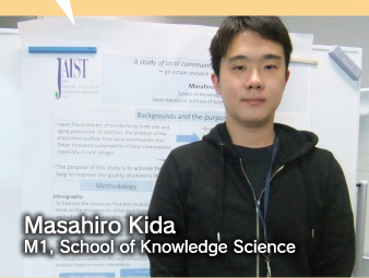 Masahiro Kida, M1, School of Knowledge Science