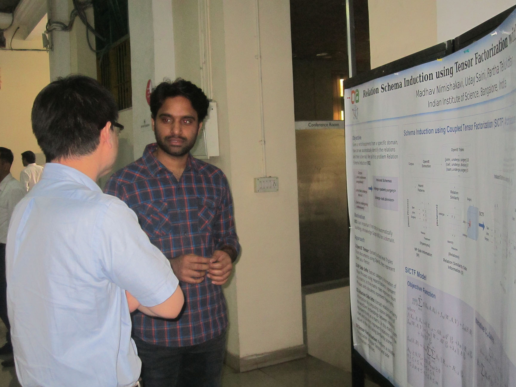 During the poster session