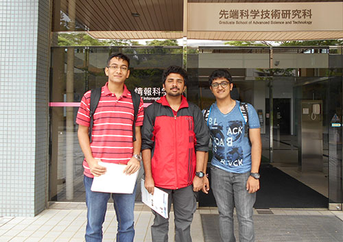 (From left) Mr. Aman Kamlesh Singh, Mr. Akash Pallath, Mr. Aagam Rajeev Shah