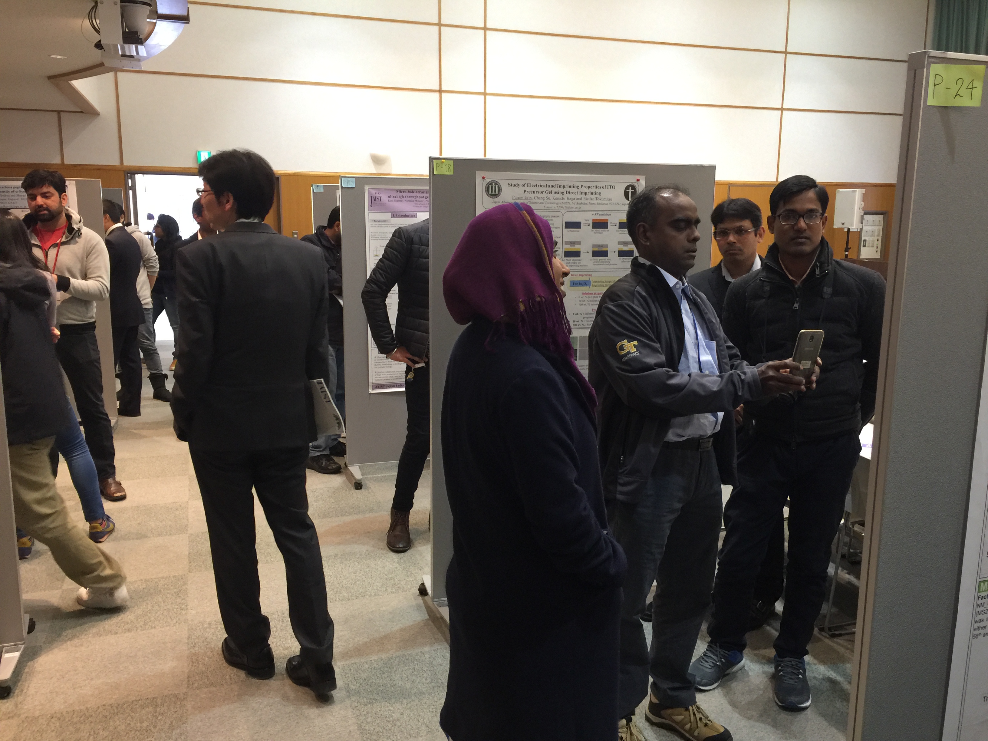 During the poster session