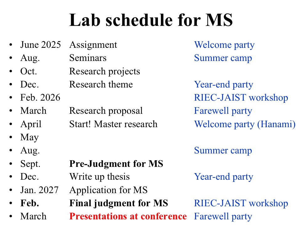 Schedule