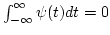 $\int_{-\infty}^{\infty} \psi(t)dt=0$