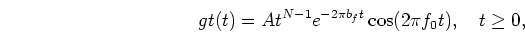 $At^{N-1}e^{-2\pi b_f t}$