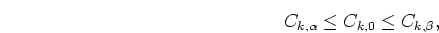 $C_{k,\alpha}$