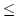 $\textstyle \leq$