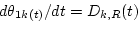\begin{displaymath}\theta_k(t)=\arctan\left(\frac{S_k(t)\sin(\phi_k(t)-\theta_{1k}(t))}{S_k(t)\cos(\phi_k(t)-\theta_{1k}(t))+C_k(t)}\right),
\end{displaymath}