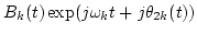 $\displaystyle {S_k(t)\sin(\theta_{2k}(t)-\phi_k(t))}/{\sin\theta_k(t)},$