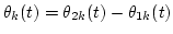 $\theta_k(t)\not= n\pi, n\in{\bf {Z}}$