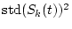 ${\rm {std}}(S_k(t))^2$