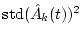 ${\rm {std}}(\hat{A}_k(t))^2$