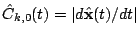 $\hat{C}_{k,0}(t)=\vert d\hat{\bf {x}}(t)/dt\vert$