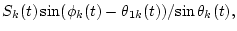 $\theta_k(t)=\theta_{2k}(t)-\theta_{1k}(t)$