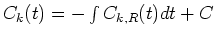 $C_k(t)=-\int C_{k,R}(t)dt+C$