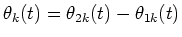 $\theta_k(t)=\theta_{2k}(t)-\theta_{1k}(t)$