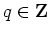 $q\in {\bf {Z}}$