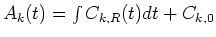 $A_k(t)=\int C_{k,R}(t)dt+C_{k,0}$