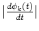 $\vert\frac{d\phi_k(t)}{dt}\vert$