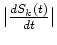 $\vert\frac{dS_k(t)}{dt}\vert$