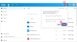 I want to transfer ownership of a file/folder. I want to transfer ownership of a file/folder.