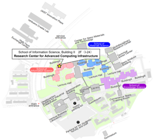 Location of user reception desk