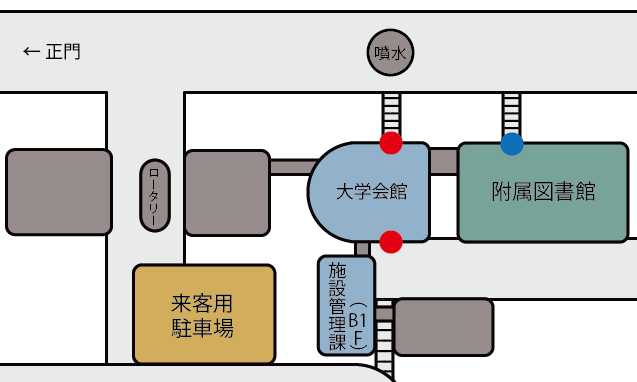 出入口と駐車場案内図