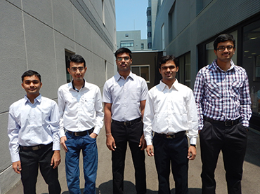 (from left) Mr. Darshil Jitendrabhai Chauhan, Mr. Bhargav Bipin Chauhan, Mr. Gullapally, Mr. Kothari, Mr. Kamath