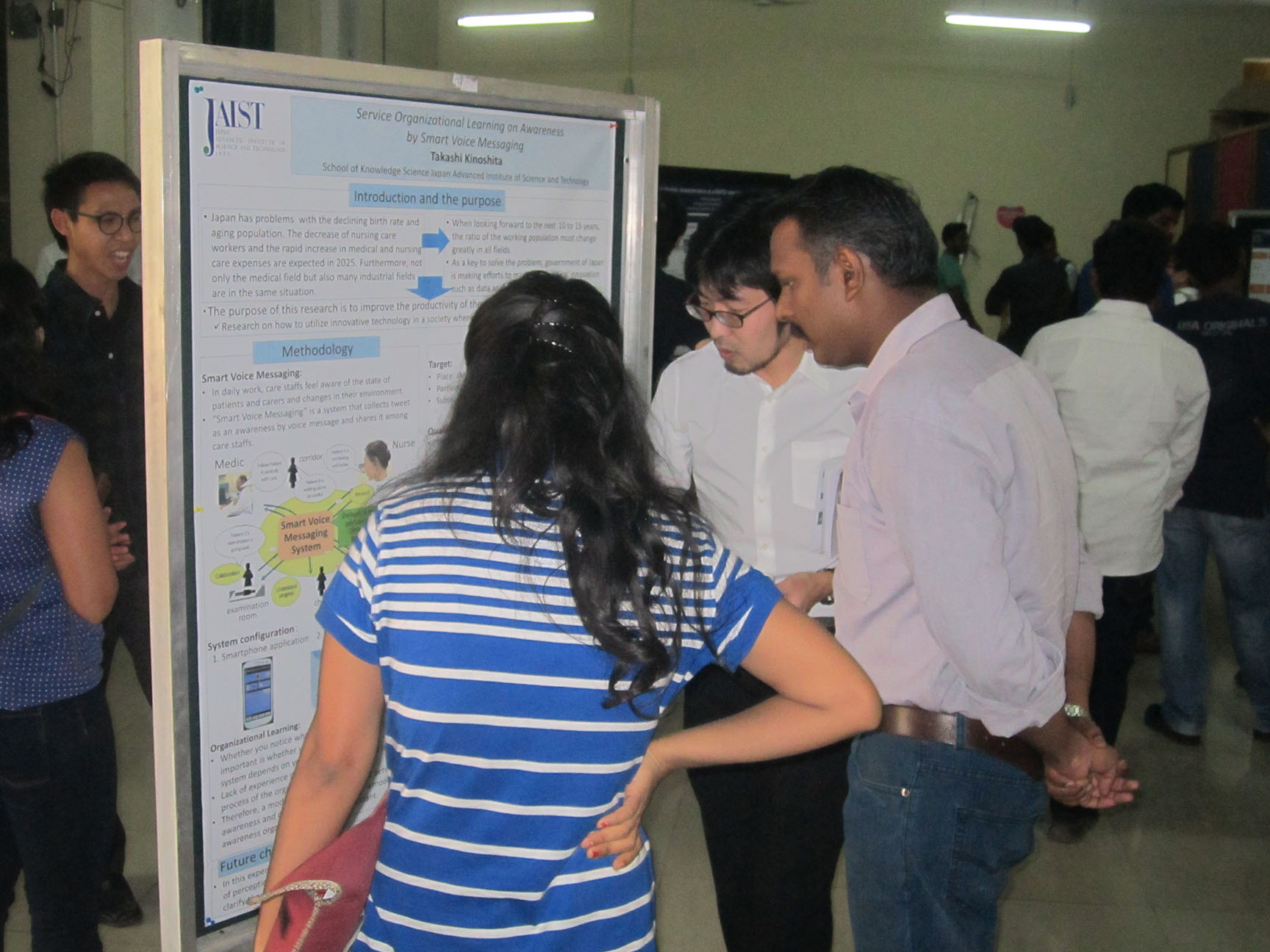 During the poster session