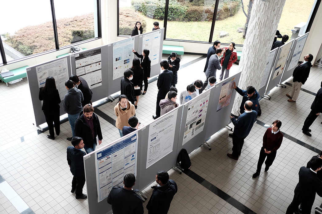 During the poster session