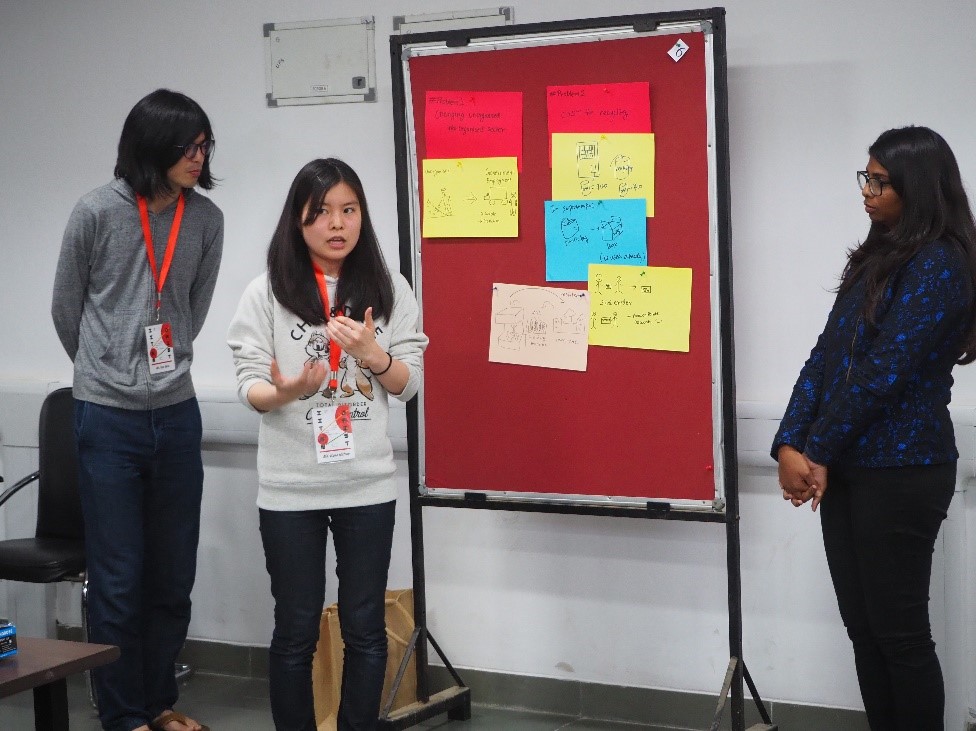 Students giving a presentation