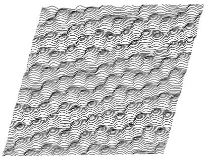 STMを使って得られたシリコン結晶表面の原子の配列像の画像